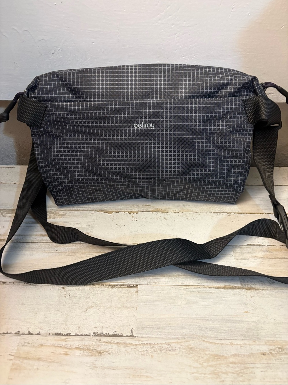Bellroy Lite Sacoche crossbody Bag- Arcade Grey Grid-Pristine Condition
